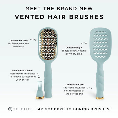 Vented Hair Brush - Blue