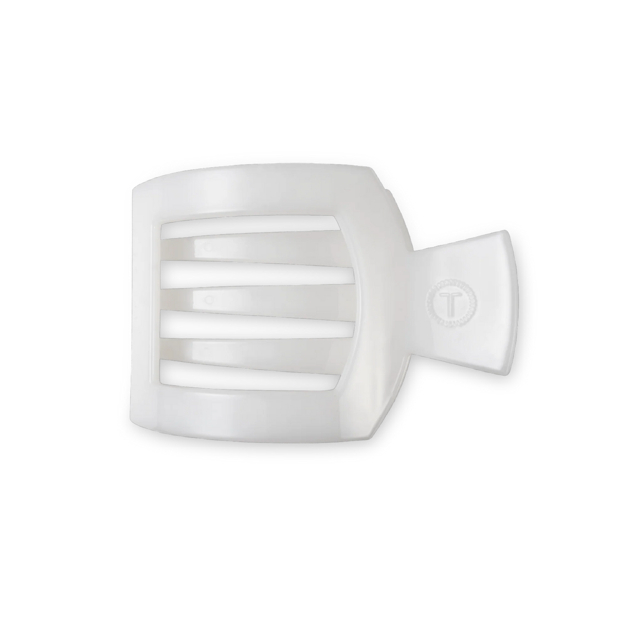 Coconut White Medium Flat Square Hair Clip