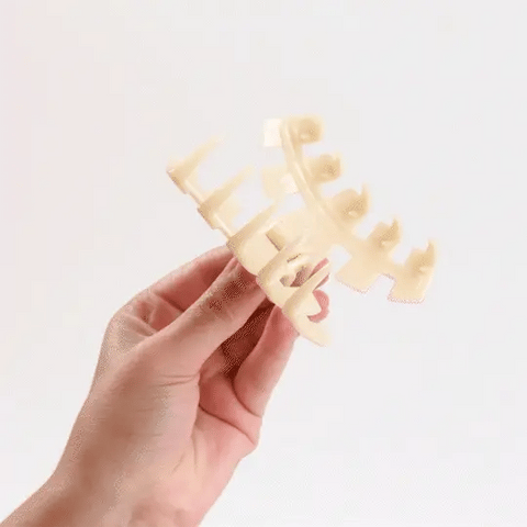 Jet Black Medium Claw Hair Clip