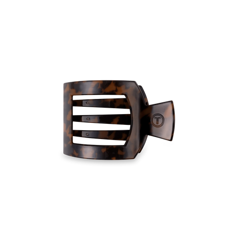 Tortoise Small Flat Square Hair Clip