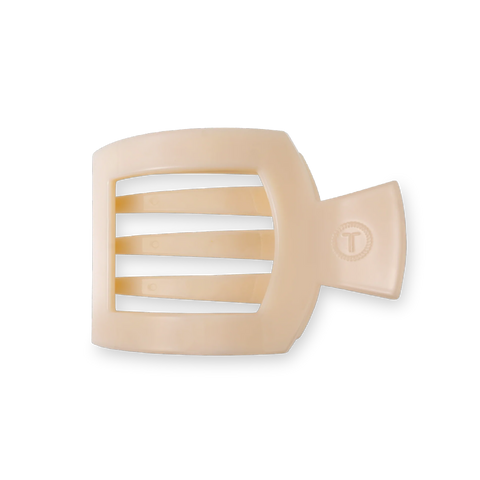 Almond Beige Medium Flat Square Hair Clip