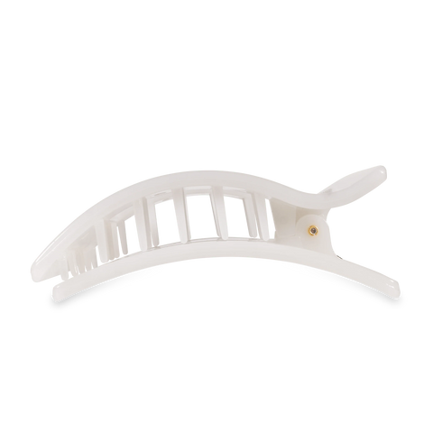 Coconut White Large Flat Rectangle Hair Clip