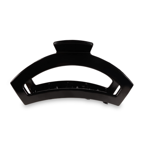 Open Jet Black Large Claw Hair Clip