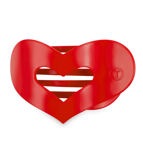 Red Heart Large Flat Hair Clip