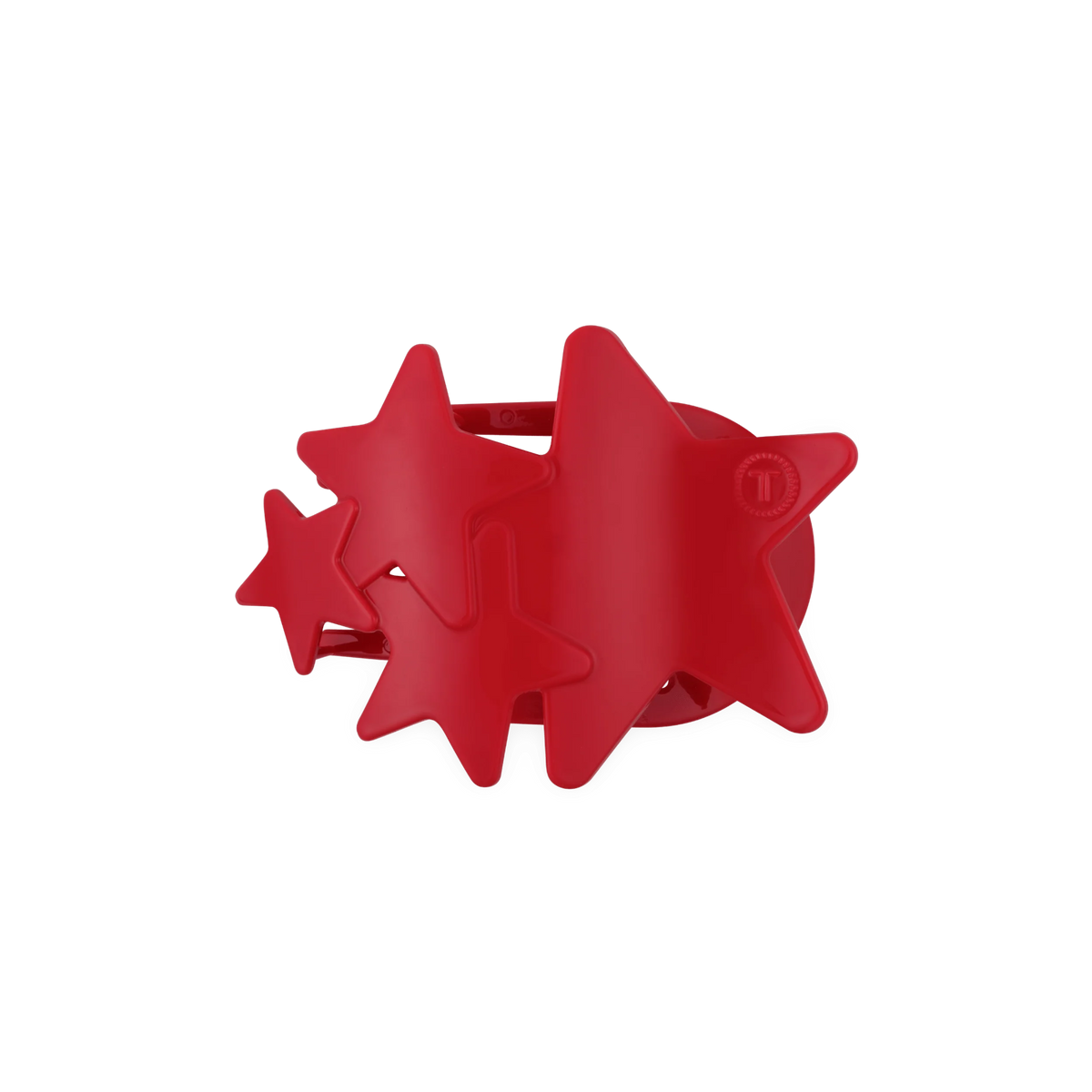 Red Shooting Star Medium Flat Hair Clip