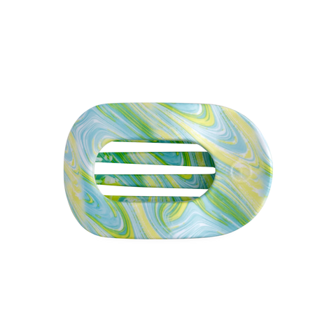 By the Sea Shore Medium Flat Round Hair Clip