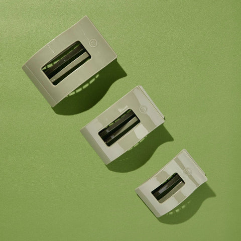 Sage it ain't so Large Flat Rectangle Hair Clip