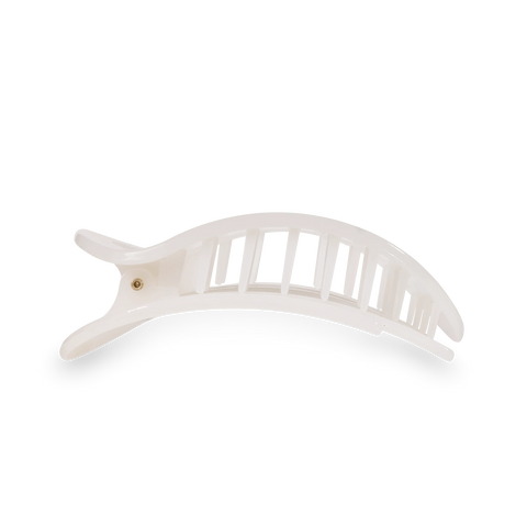 Coconut White Medium Flat Round Hair Clip
