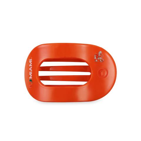 Go Canes! Medium Flat Round Hair Clip