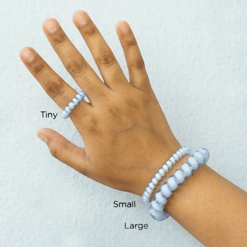 Washed Denim Small Hair Ties