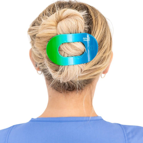 AdventHealth Ombre Medium Flat Round Hair Clip