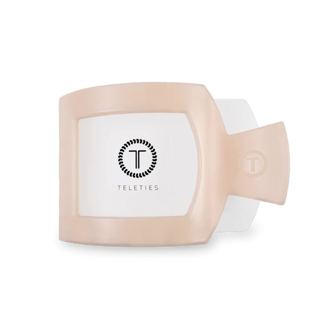 Almond Beige Medium Flat Square Hair Clip