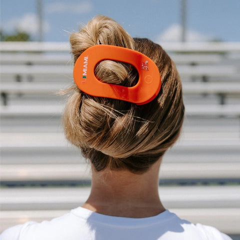 Go Canes! Large Flat Round Hair Clip