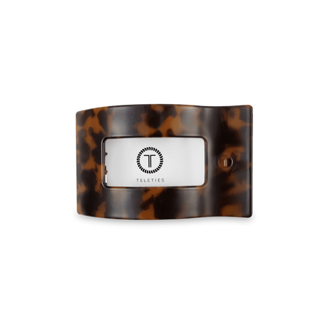 Tortoise Small Flat Rectangle Hair Clip