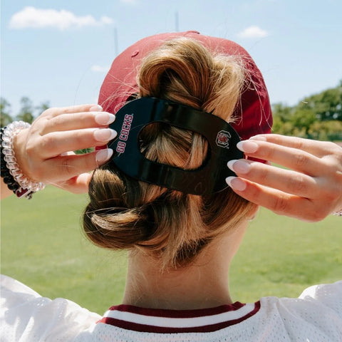Go Cocks! Large Flat Round Hair Clip