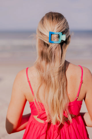 Poolside Small Flat Square Hair Clip
