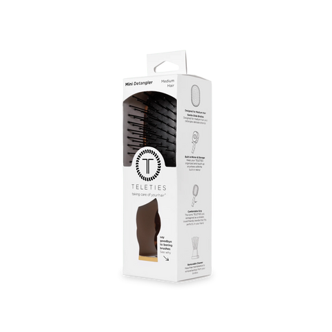 Mini Detangler Hair Brush for Medium Hair - Tortoise