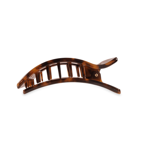 Tortoise Medium Flat Rectangle Hair Clip