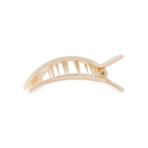 Almond Beige Small Flat Square Hair Clip