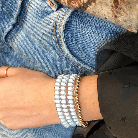 Washed Denim Small Hair Ties