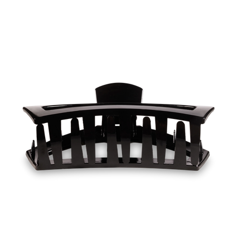 Open Jet Black Large Claw Hair Clip